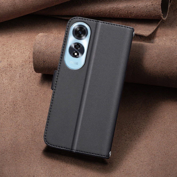 For OPPO A60 4G Square Texture Leather Phone Case