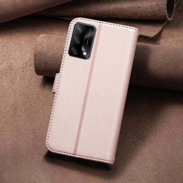 For OPPO A74 4G / F19 4G Square Texture Leather Phone Case