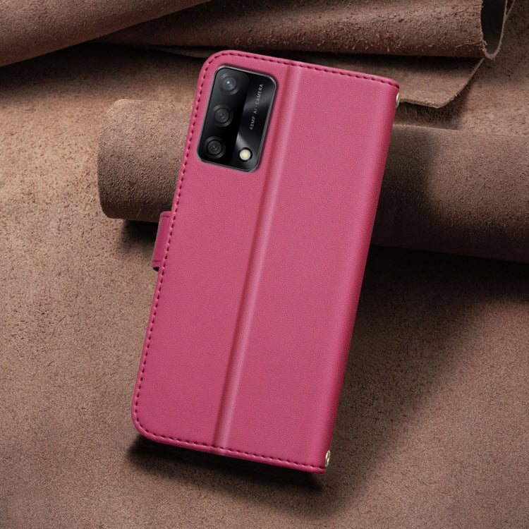 For OPPO A74 4G / F19 4G Square Texture Leather Phone Case