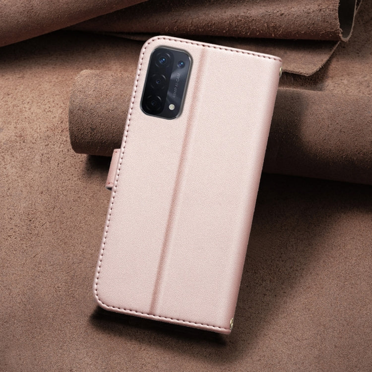 For OPPO A74 5G / A93 5G / A54 5G Square Texture Leather Phone Case
