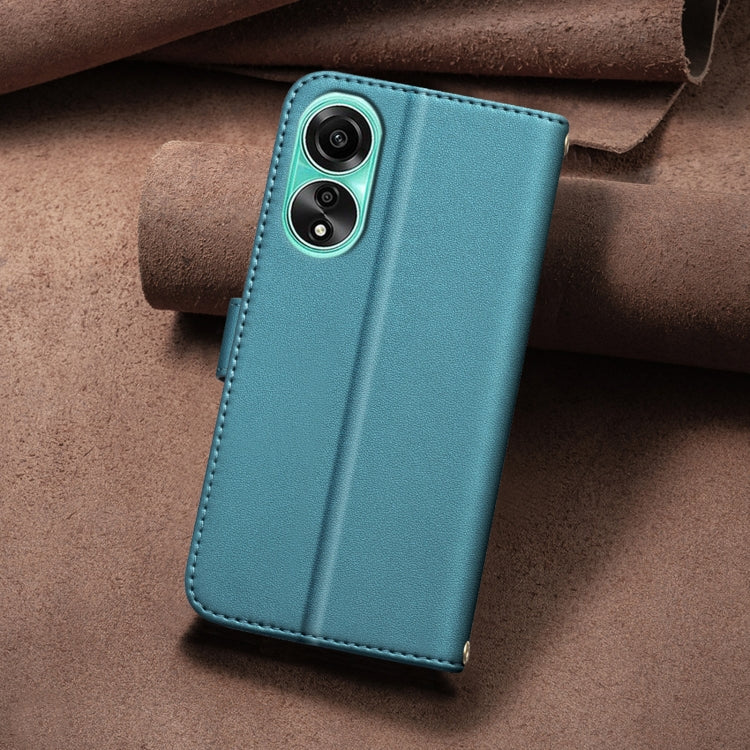For OPPO A78 4G Square Texture Leather Phone Case