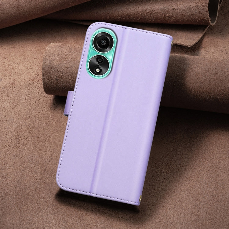 For OPPO A78 4G Square Texture Leather Phone Case