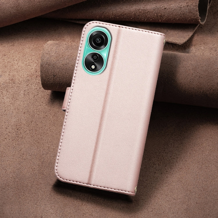 For OPPO A78 4G Square Texture Leather Phone Case