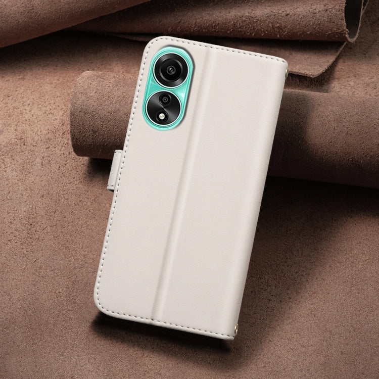 For OPPO A78 4G Square Texture Leather Phone Case