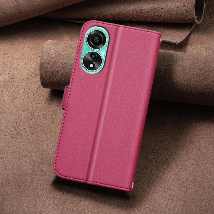 For OPPO A78 4G Square Texture Leather Phone Case