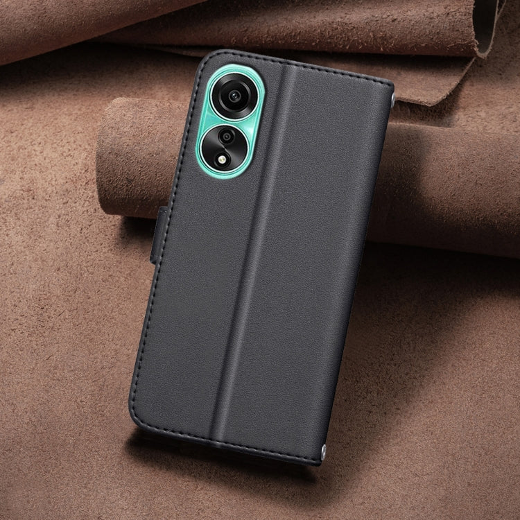 For OPPO A78 4G Square Texture Leather Phone Case
