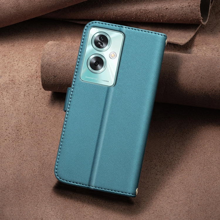 For OPPO A79 5G Square Texture Leather Phone Case