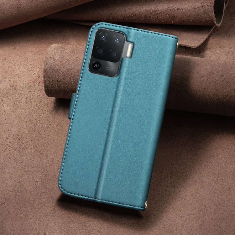 For OPPO A94 4G / Reno5 F / F19 Pro Square Texture Leather Phone Case