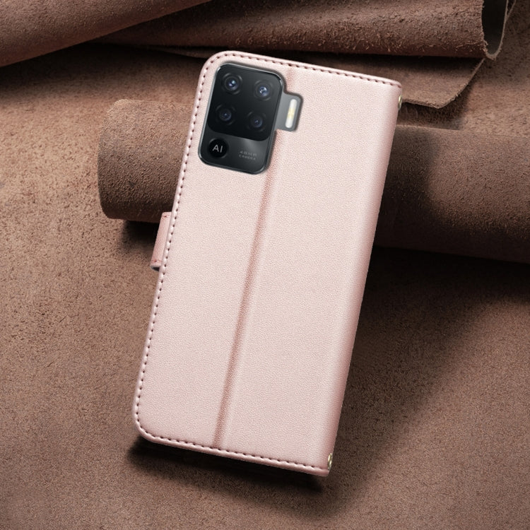For OPPO A94 4G / Reno5 F / F19 Pro Square Texture Leather Phone Case