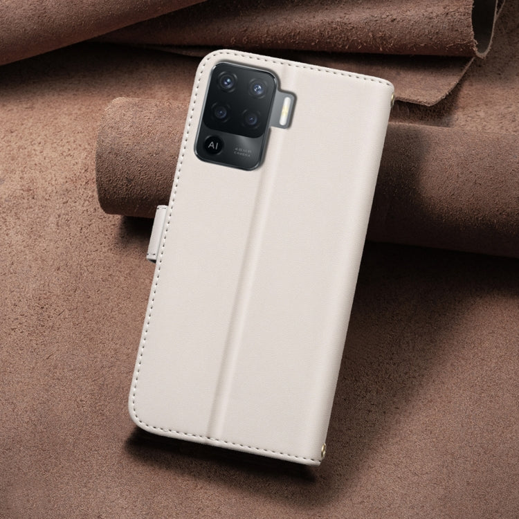 For OPPO A94 4G / Reno5 F / F19 Pro Square Texture Leather Phone Case
