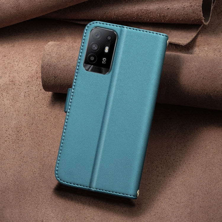 For OPPO A94 5G / Reno5 Z / F19 Pro+ Square Texture Leather Phone Case