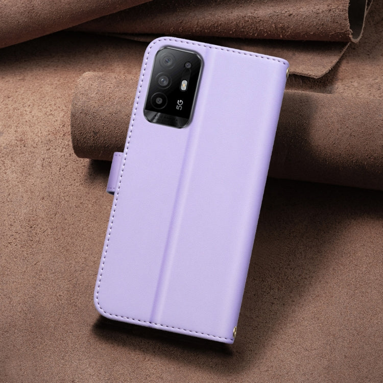 For OPPO A94 5G / Reno5 Z / F19 Pro+ Square Texture Leather Phone Case