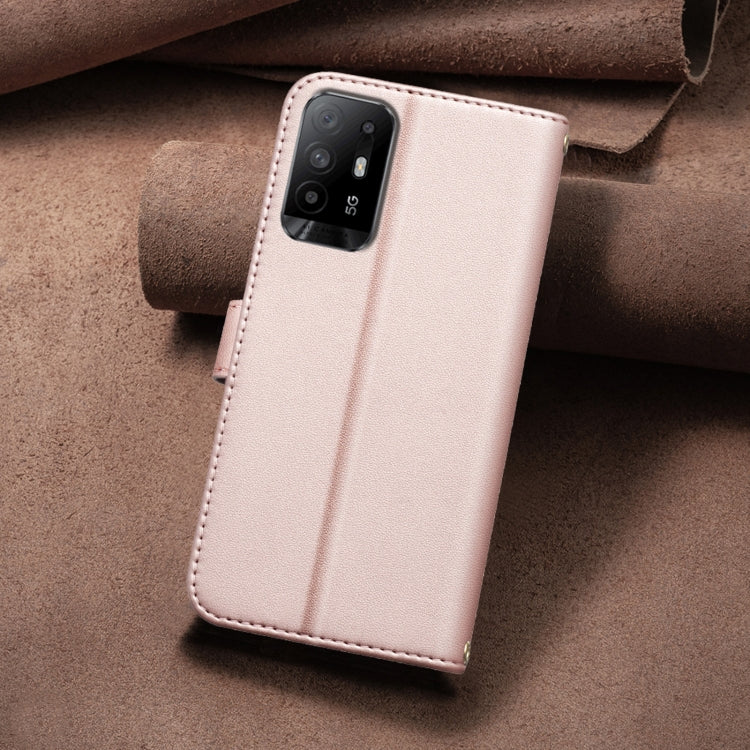 For OPPO A94 5G / Reno5 Z / F19 Pro+ Square Texture Leather Phone Case