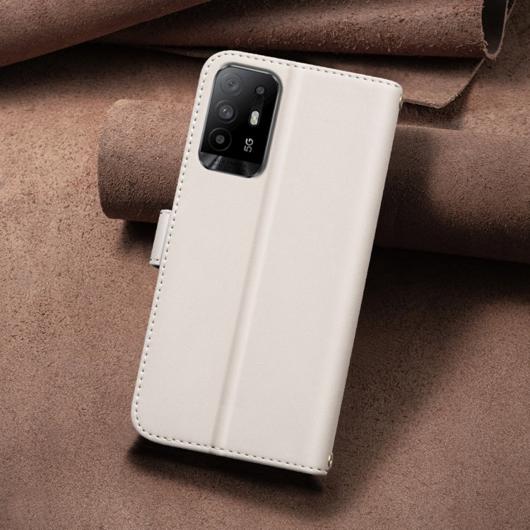 For OPPO A94 5G / Reno5 Z / F19 Pro+ Square Texture Leather Phone Case