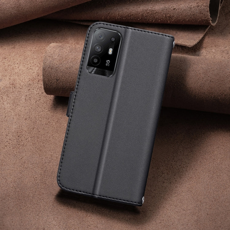 For OPPO A94 5G / Reno5 Z / F19 Pro+ Square Texture Leather Phone Case