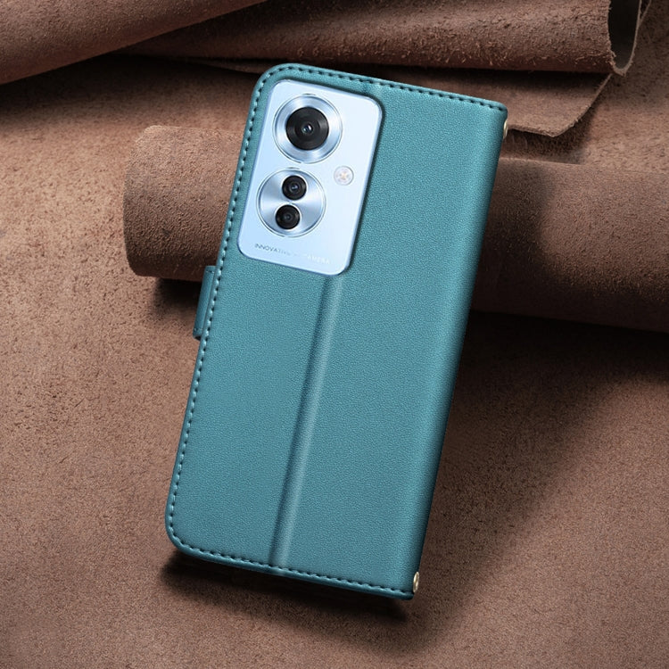 For OPPO Reno11 F 5G Square Texture Leather Phone Case