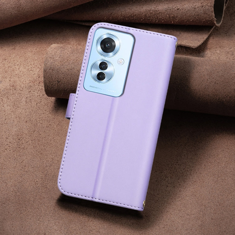 For OPPO Reno11 F 5G Square Texture Leather Phone Case