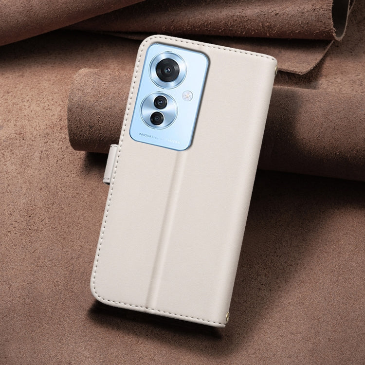 For OPPO Reno11 F 5G Square Texture Leather Phone Case