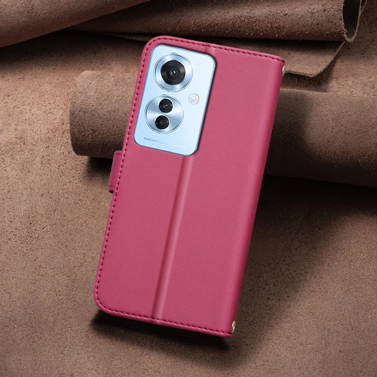 For OPPO Reno11 F 5G Square Texture Leather Phone Case