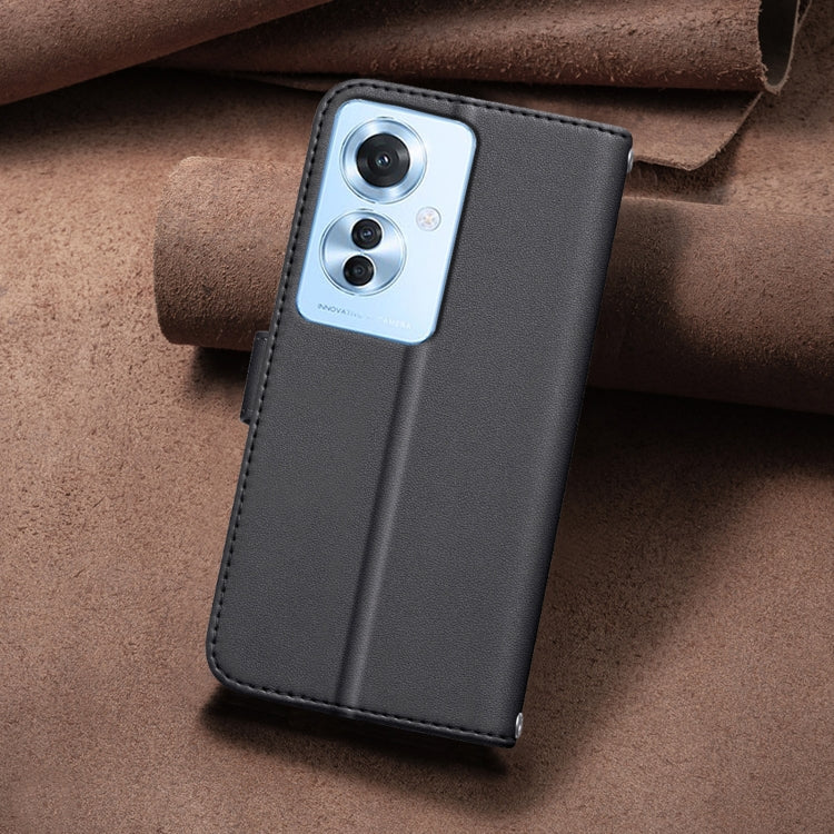 For OPPO Reno11 F 5G Square Texture Leather Phone Case