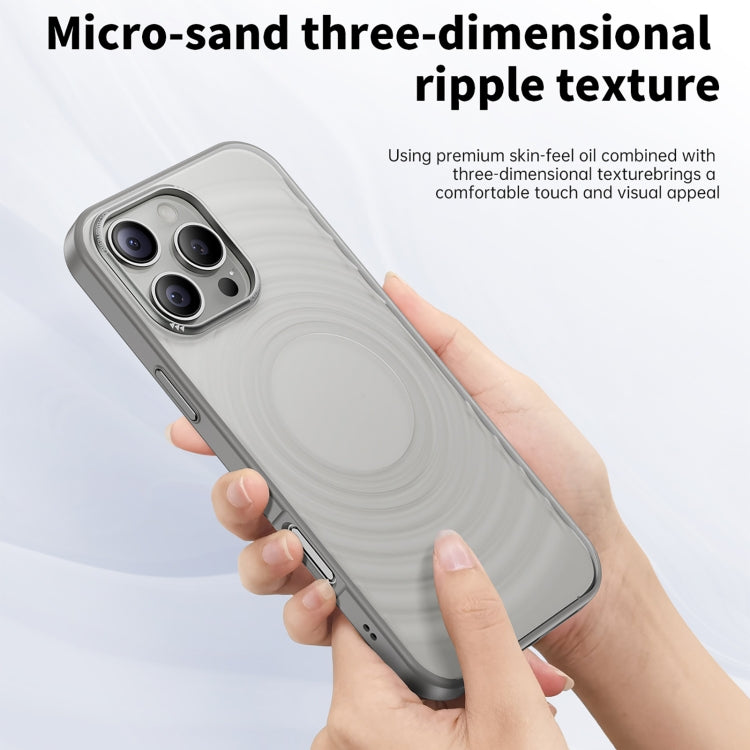 For iPhone 15 Pro Max Acrylic Skin Feel Corrugated Phone Case