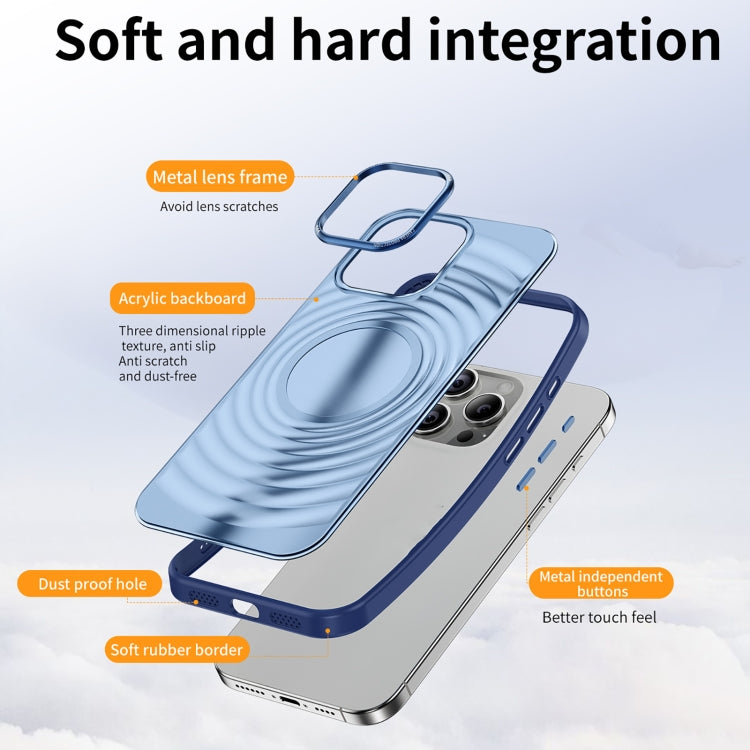 For iPhone 14 Plus Acrylic Skin Feel Corrugated Phone Case