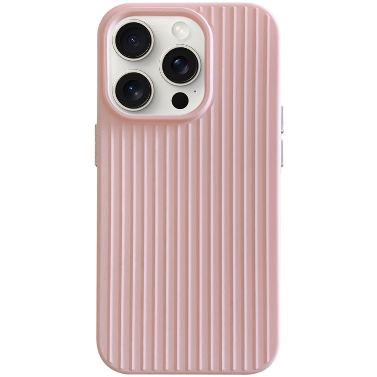 For iPhone 15 Pro Max Macaroon Tile Stripe TPU Hybrid PC Phone Case