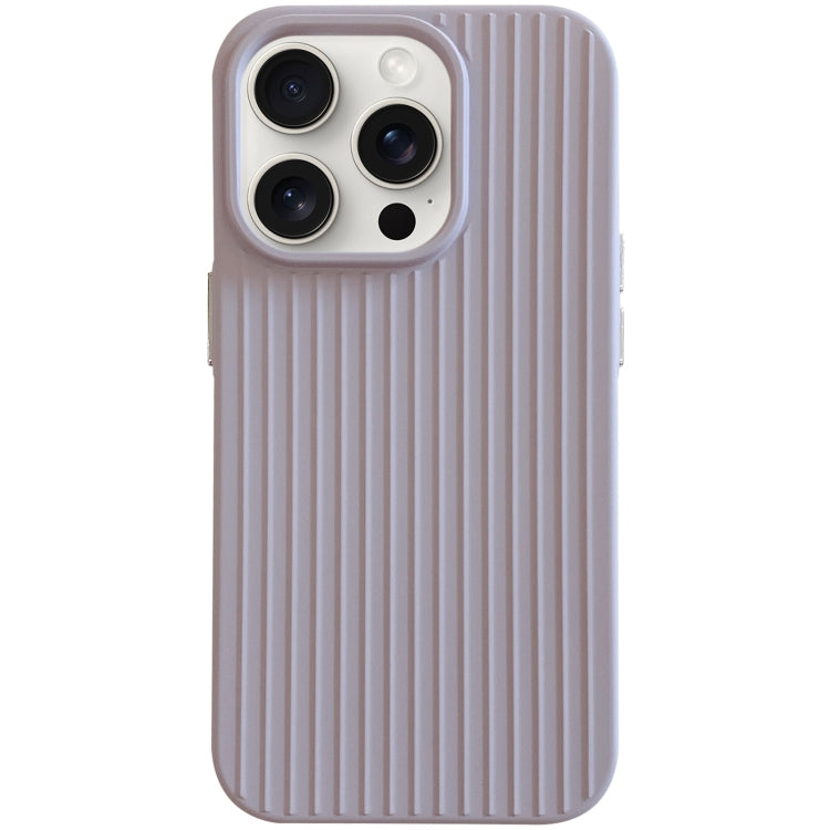 For iPhone 15 Pro Macaroon Tile Stripe TPU Hybrid PC Phone Case