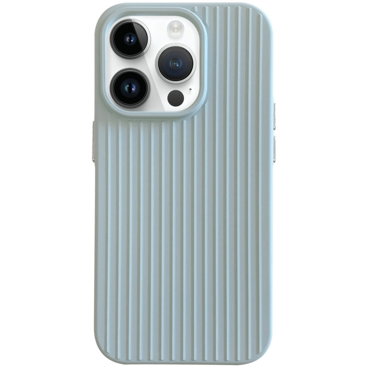 For iPhone 14 Pro Macaroon Tile Stripe TPU Hybrid PC Phone Case