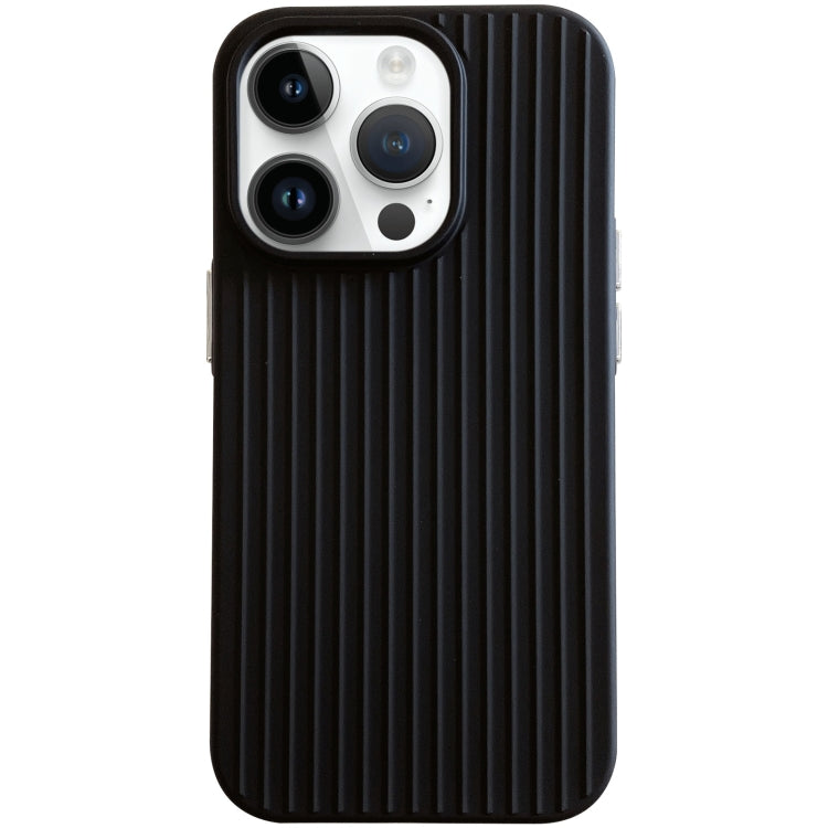 For iPhone 14 Pro Macaroon Tile Stripe TPU Hybrid PC Phone Case