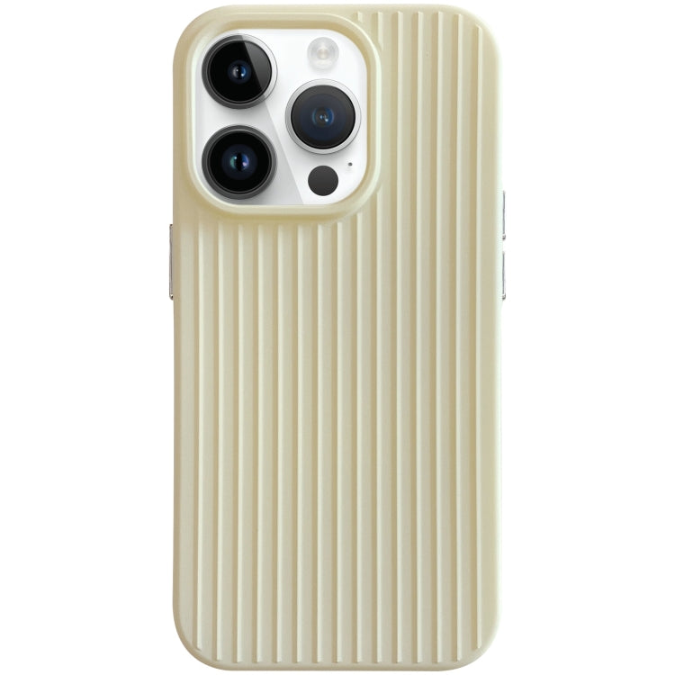 For iPhone 14 Pro Max Macaroon Tile Stripe TPU Hybrid PC Phone Case