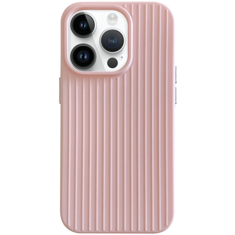 For iPhone 14 Pro Max Macaroon Tile Stripe TPU Hybrid PC Phone Case