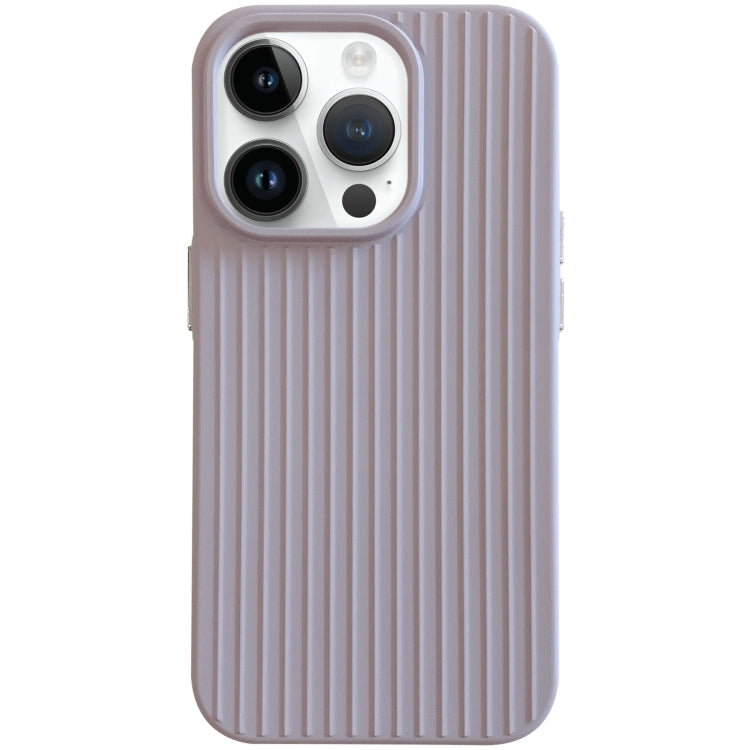 For iPhone 13 Pro Macaroon Tile Stripe TPU Hybrid PC Phone Case