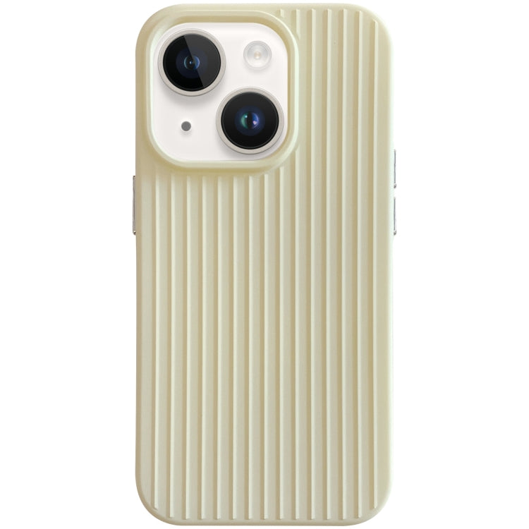 For iPhone 13 Macaroon Tile Stripe TPU Hybrid PC Phone Case
