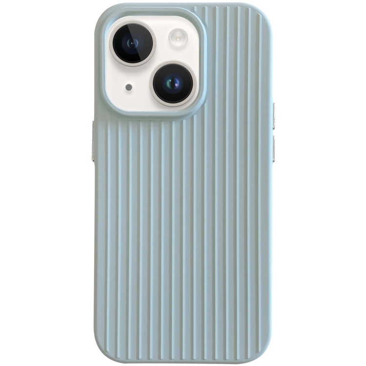 For iPhone 13 Macaroon Tile Stripe TPU Hybrid PC Phone Case