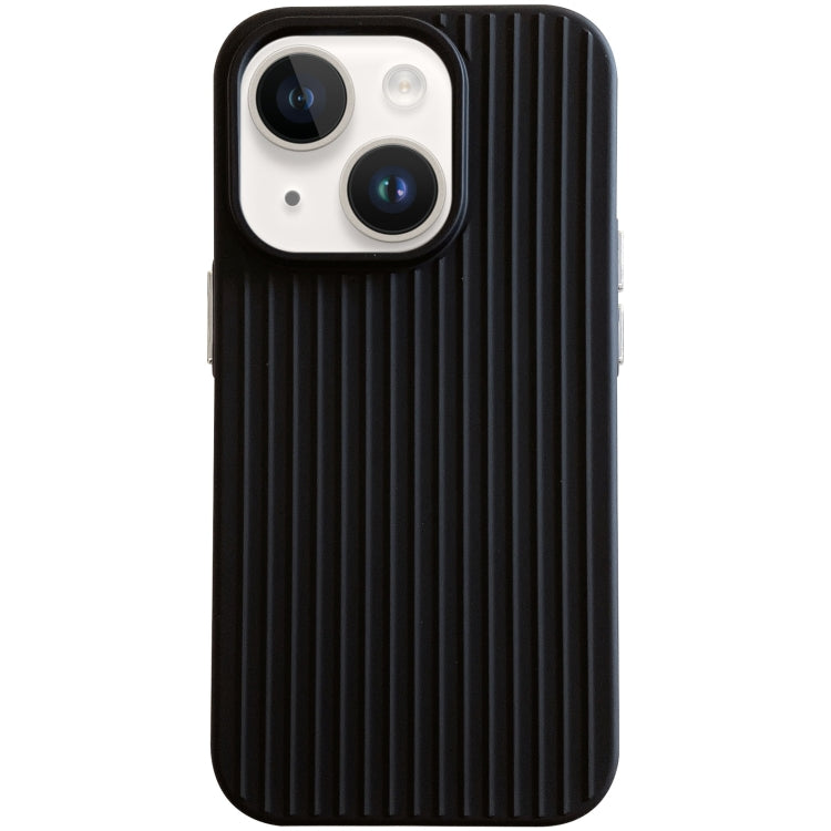 For iPhone 13 Macaroon Tile Stripe TPU Hybrid PC Phone Case