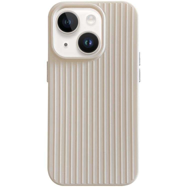 For iPhone 13 Macaroon Tile Stripe TPU Hybrid PC Phone Case