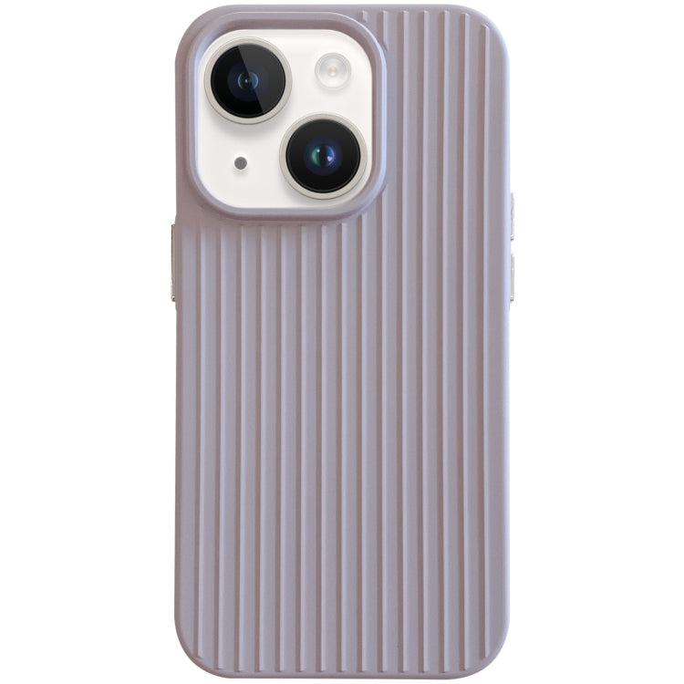 For iPhone 13 Macaroon Tile Stripe TPU Hybrid PC Phone Case