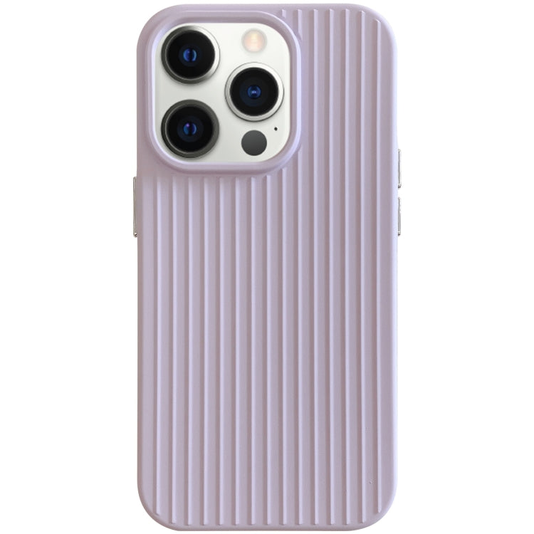 For iPhone 12 Pro Macaroon Tile Stripe TPU Hybrid PC Phone Case