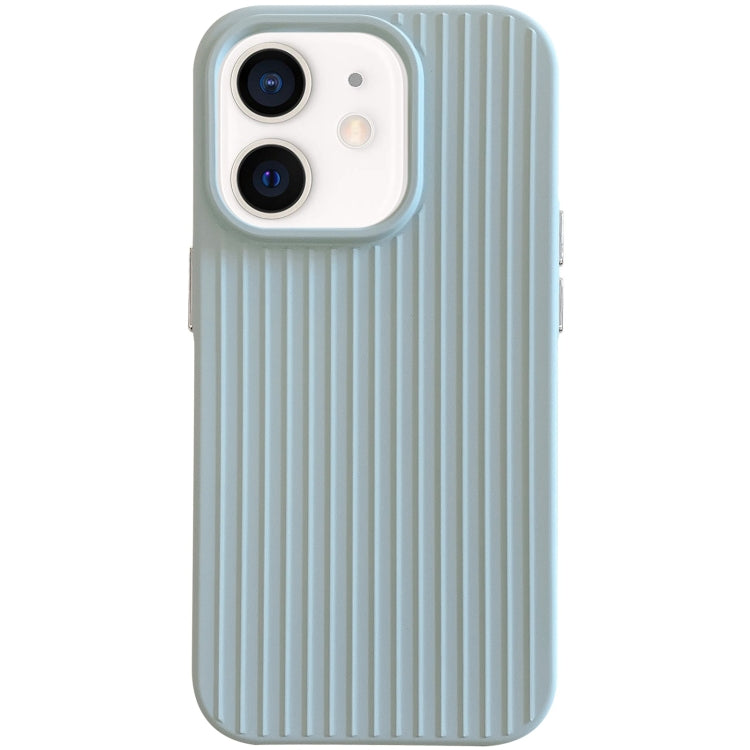 For iPhone 11 Macaroon Tile Stripe TPU Hybrid PC Phone Case