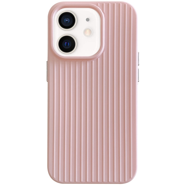 For iPhone 11 Macaroon Tile Stripe TPU Hybrid PC Phone Case