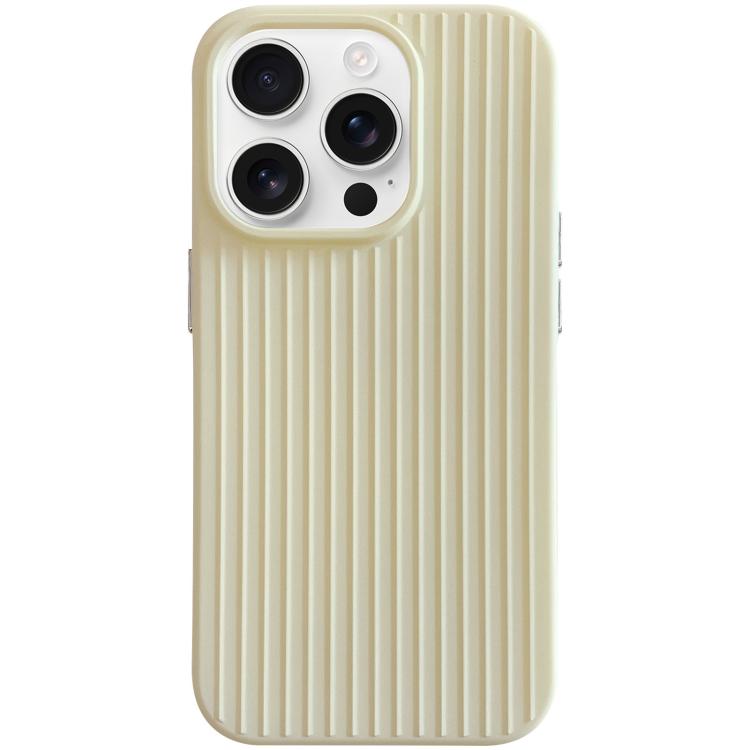 For iPhone 16 Pro Macaroon Tile Stripe TPU Hybrid PC Phone Case