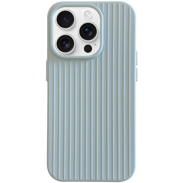 For iPhone 16 Pro Macaroon Tile Stripe TPU Hybrid PC Phone Case