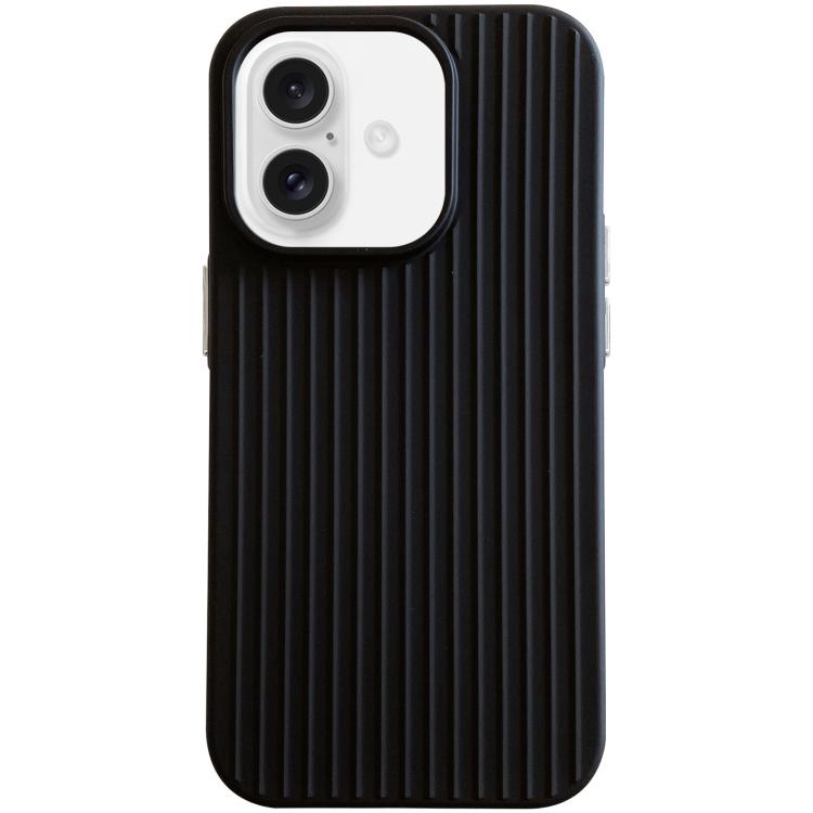 For iPhone 16 Plus Macaroon Tile Stripe TPU Hybrid PC Phone Case