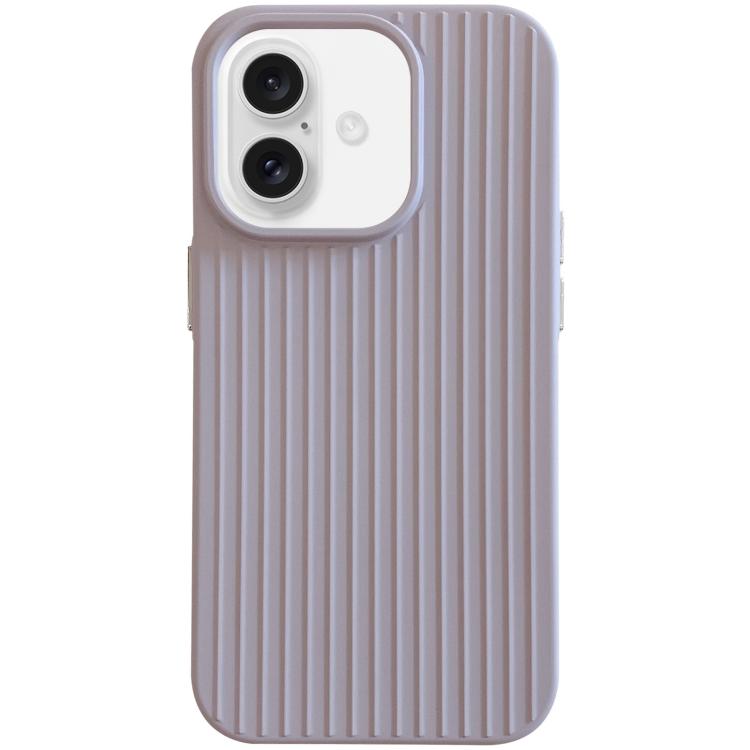 For iPhone 16 Plus Macaroon Tile Stripe TPU Hybrid PC Phone Case