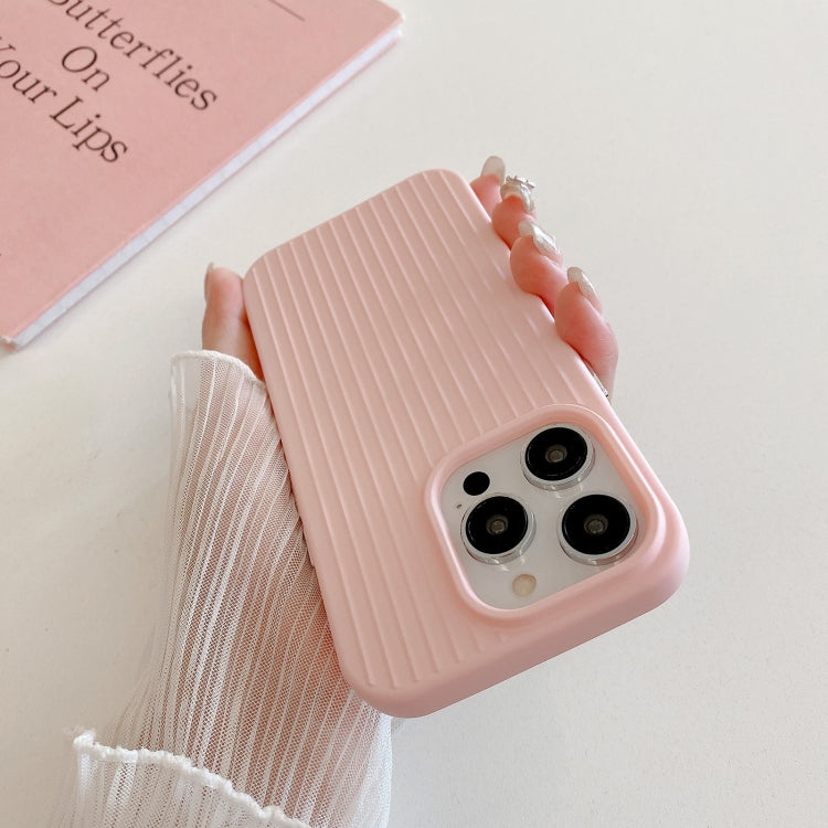 For iPhone 14 Pro Macaroon Tile Stripe TPU Hybrid PC Phone Case