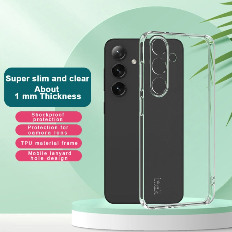 For Samsung Galaxy S25 5G imak UX-5 Series Super Slim Transparent Shockproof TPU Protective Case - Transparent
