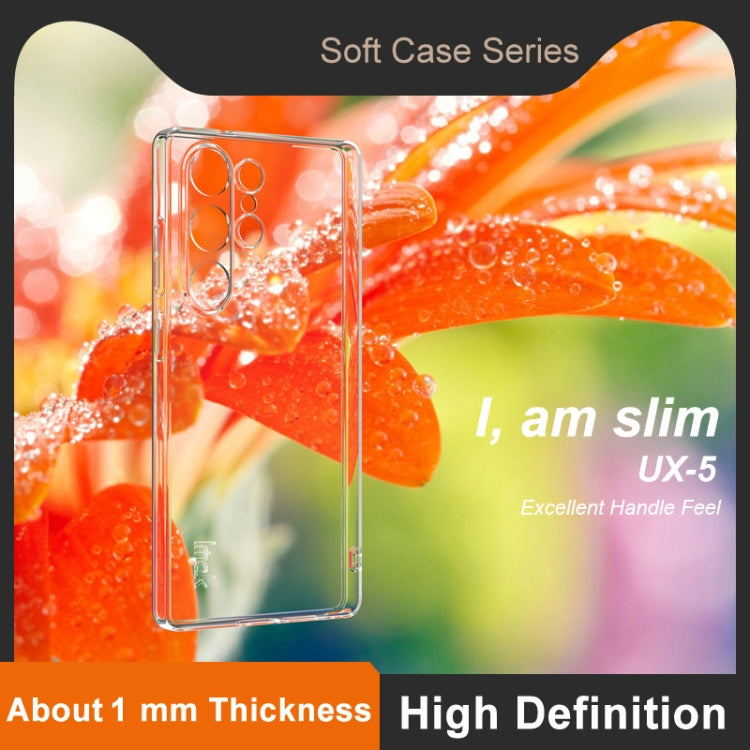 For Samsung Galaxy S25 Ultra 5G imak UX-5 Series Super Slim Transparent Shockproof TPU Protective Case - Transparent