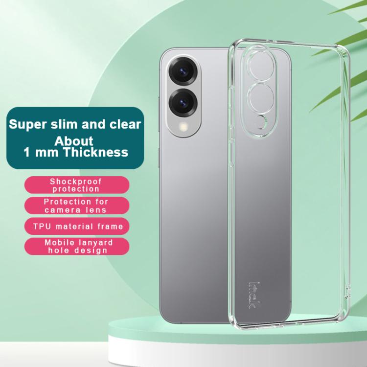 For Samsung Galaxy S25 Edge 5G imak UX-5 Series Super Slim Transparent Shockproof TPU Protective Case - Transparent