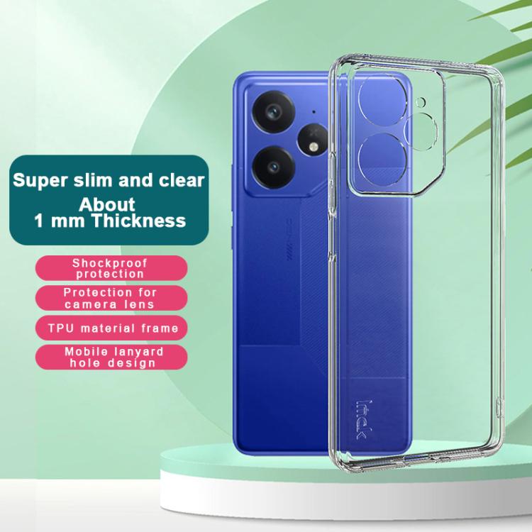 For Realme Neo7 imak UX-5 Series Super Slim Transparent Shockproof TPU Protective Case - Transparent